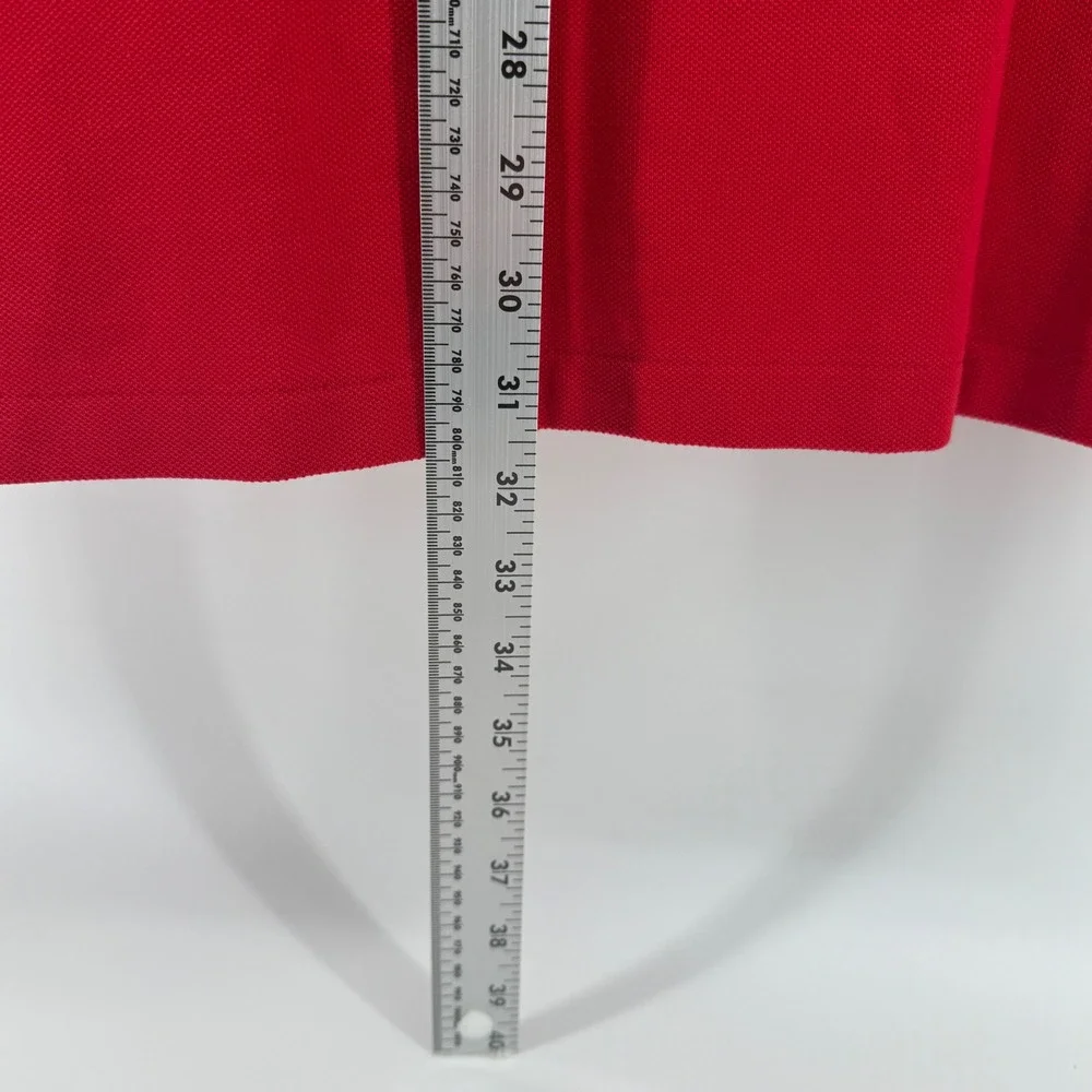 Polo Ralph Lauren Mens Red Long Sleeve Crest Logo Polo Shirt Classic Fit Large
